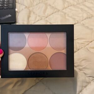 Sephora Blush Palette with Pink, Brown, and Cream Shades